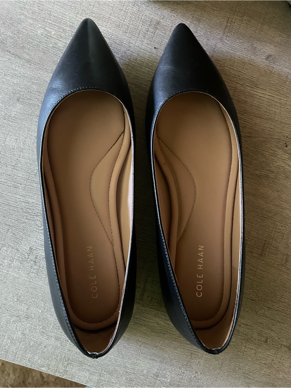 Cole Haan Women's Black Pointed Toe Flats